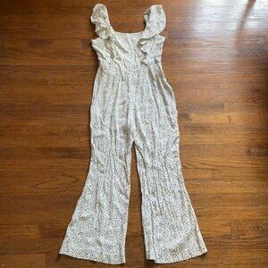 Leith White & Black Polka Dot Jumpsuit